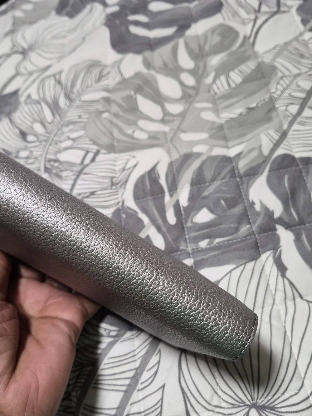 MCM Metallic Silver Zip-Around Wallet
